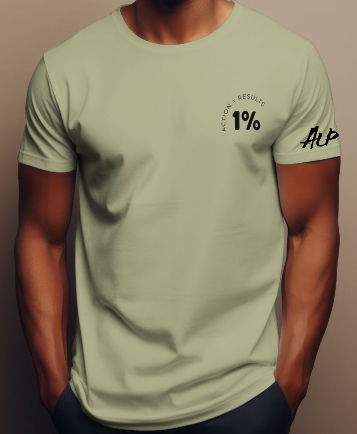 Alpha signature Tee (A=R -BLK)