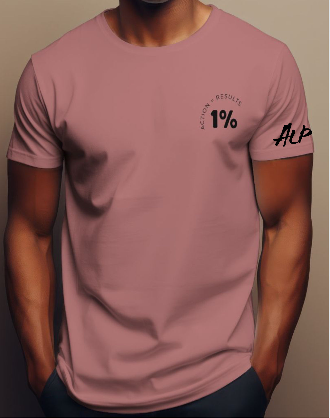 Alpha signature Tee (A=R -BLK)